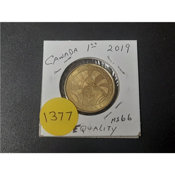 2019 MS-66 Canadian Loon Dollar - Equality