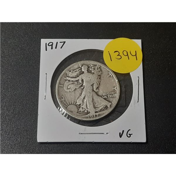 1917 USA Silver Half Dollar