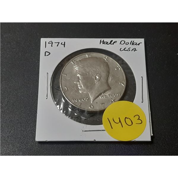 1974 D USA Silver Half Dollar