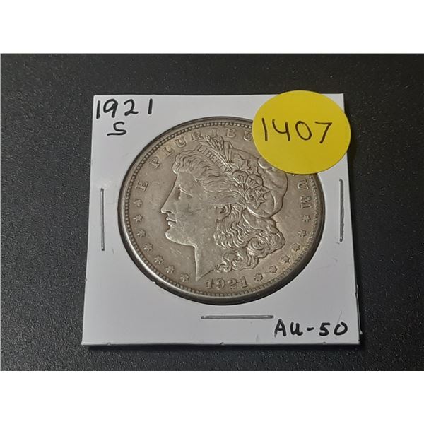 1921 S USA Silver Morgan Dollar