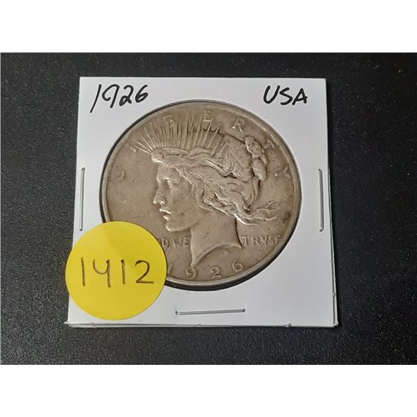 1926 USA Silver Peace Dollar