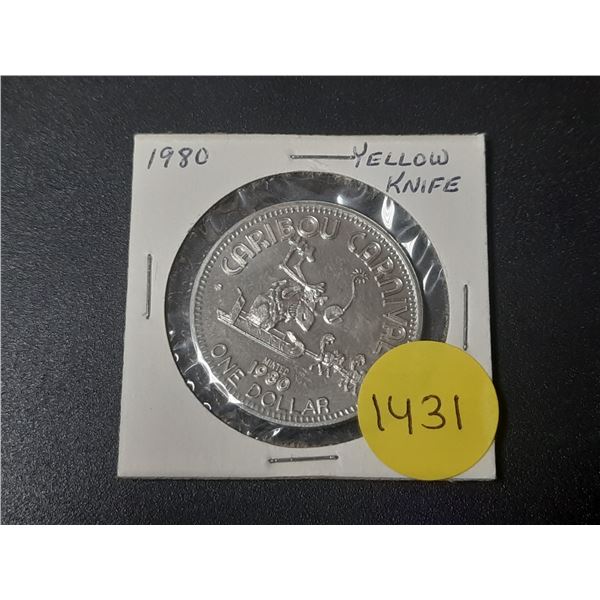 1980 Yellow Knife, NWT. Trade Dollar Nickel Token