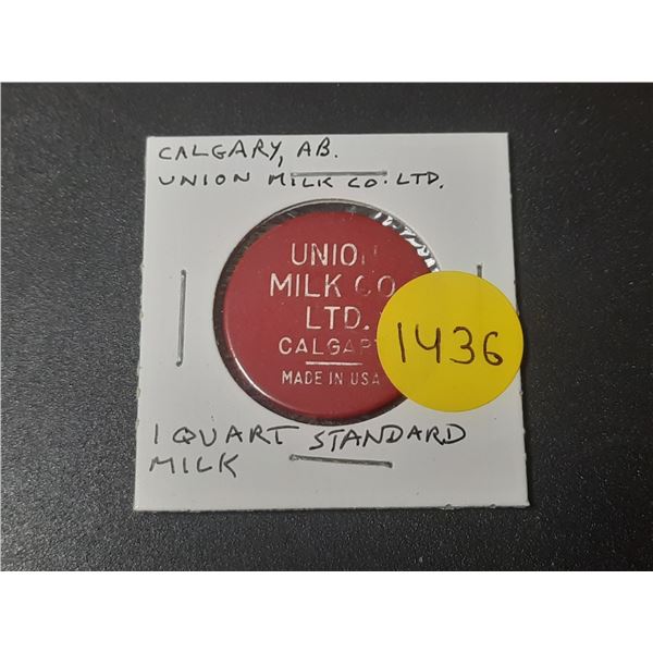 Calgary, Union Milk Co. Milk Token