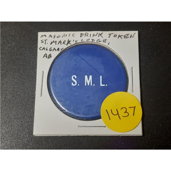 Calgary, Masonic Drink Token