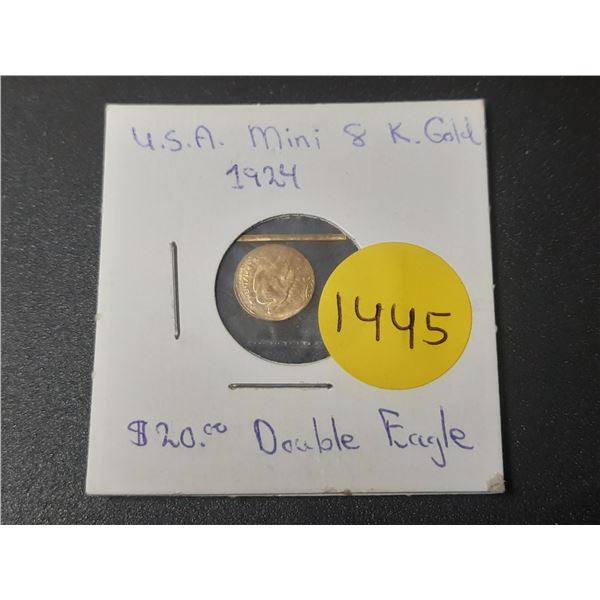 1924 USA Mini 8k. Gold Double Eagle