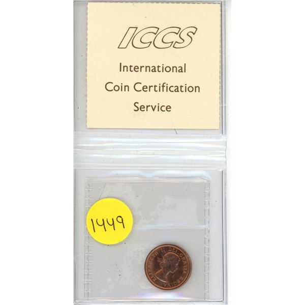 1957 Canadian Small Cents - ICCS PL-65 Red