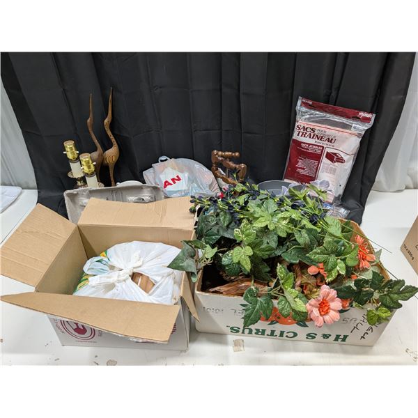 Lot of Misc. Items (Flower Decor, Candles, Candle Sticks, Vintage Items, and etc.)