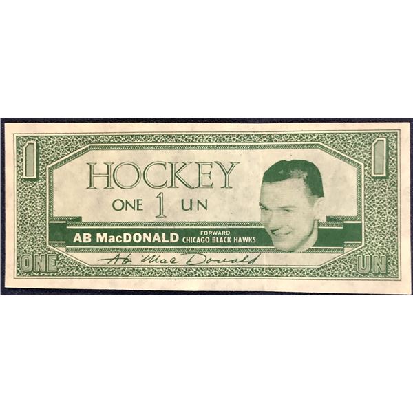 1962-63 TOPPS HOCKEY BUCKS AB MacDONALD