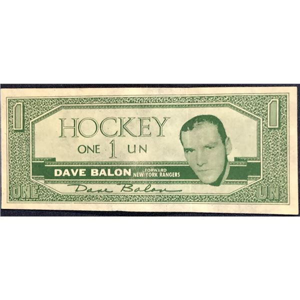 1962-63 TOPPS HOCKEY BUCKS DAVE BALON