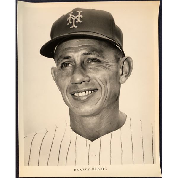 NEW YORK METS PRESS GLOSSY - HARVEY HADDIX
