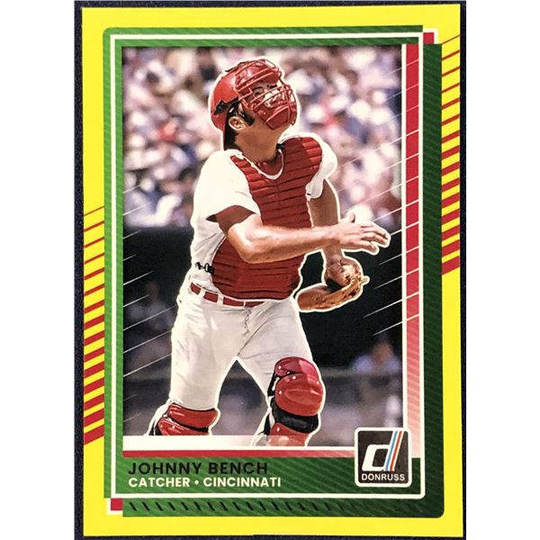 2025 DONRUSS YELLOW PARALLEL JOHNNY BENCH (HOF)