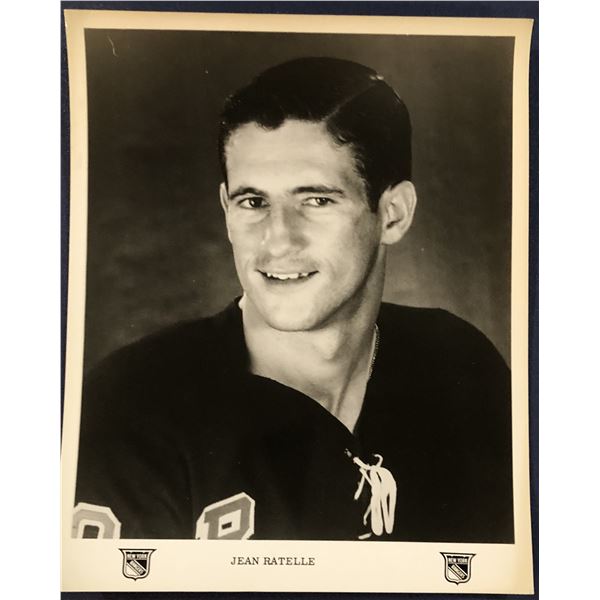 NEW YORK RANGERS PRESS GLOSSY - JEAN RATELLE (HOF)