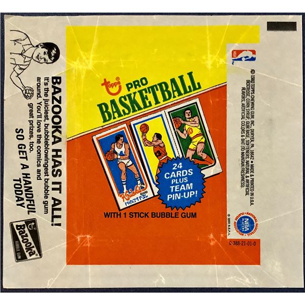 1980-81 TOPPS NBA BASKETBALL WRAPPER - LARRY BIRD ROOKIE YEAR