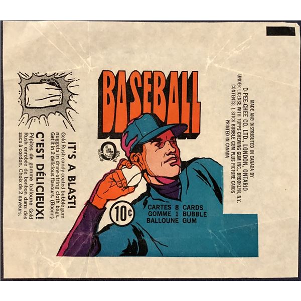 1972 O-PEE-CHEE BASEBALL WRAPPER
