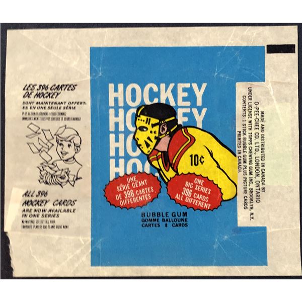 1974-75 O-PEE-CHEE HOCKEY WRAPPER
