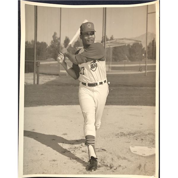 CLEVELAND INDIANS PRESS GLOSSY - LEON WAGNER