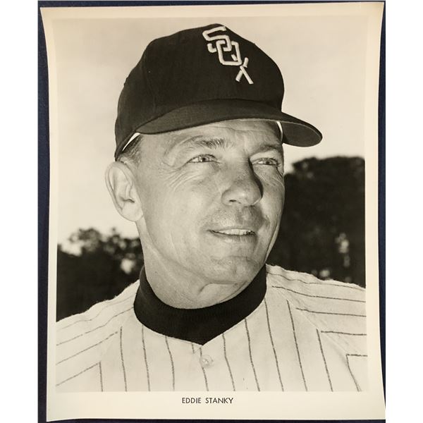 CHICAGO WHITE SOX PRESS GLOSSY - EDDIE STANKY