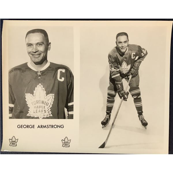 TORONTO MAPLE LEAFS PRESS GLOSSY - GEORGE ARMSTRONG (HOF)