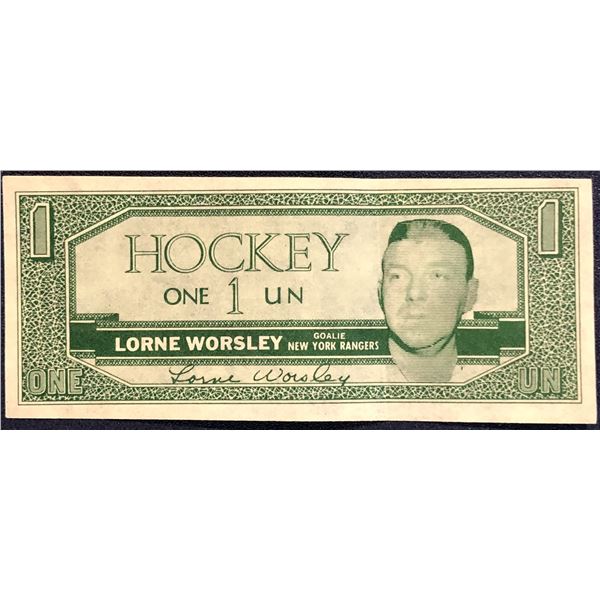 1962-63 TOPPS HOCKEY BUCKS GUMP WORSLEY (HOF)