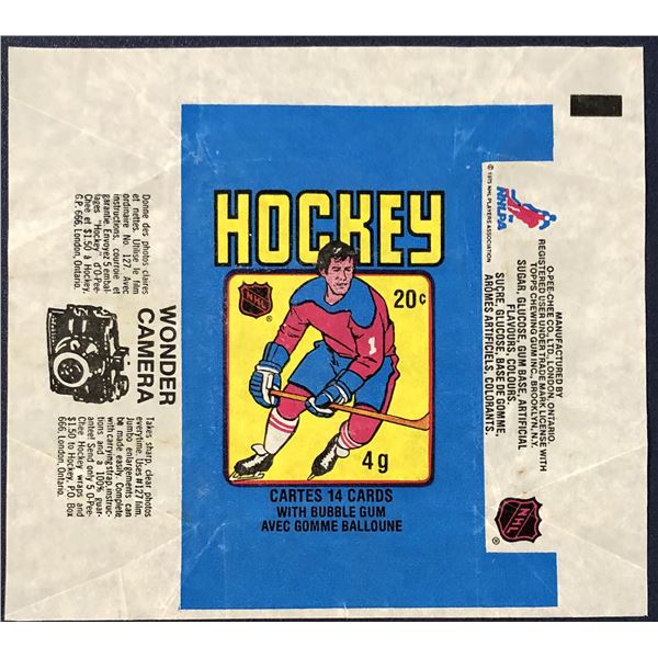 1979-80 O-PEE-CHEE HOCKEY WRAPPER - GRETZKY ROOKIE YEAR