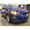 Image 8 : PARKSVILLE - 2012 CHEVROLET SONIC BLUE 178295 KMS - B217262