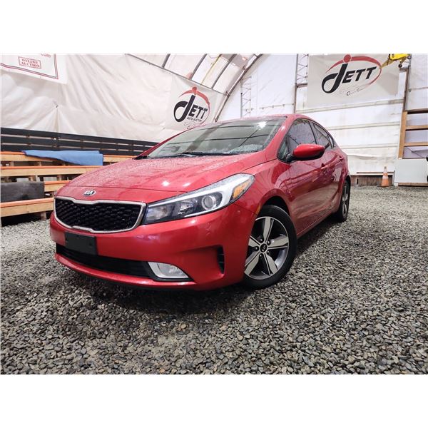 PARKSVILLE - 2018 KIA FORTE LX, RED, 182941 KMS, FRONT WHEEL DRIVE. - D170156