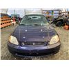Image 6 : PARKSVILLE - 1998 HONDA CIVIC PURPLE 107329 KMS - D009179