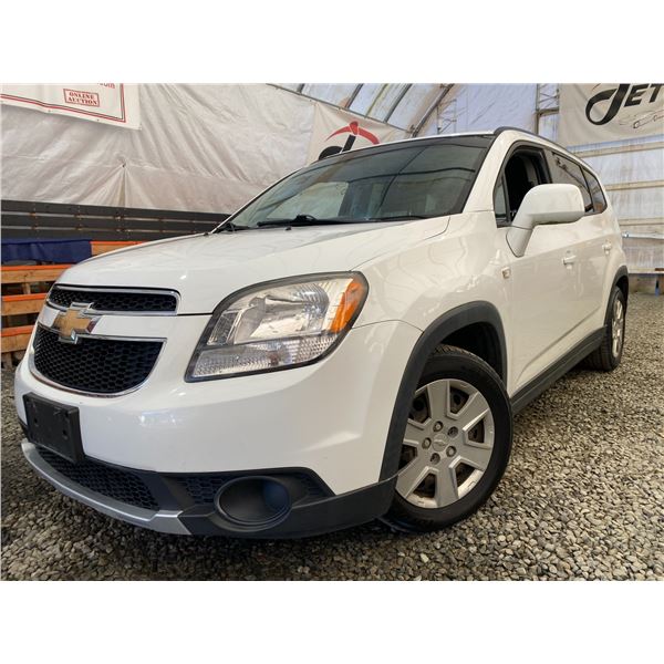 PARKSVILLE - 2013 CHEVROLET ORLANDO WHITE 127507 KMS - D024762
