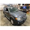 Image 10 : PARKSVILLE - 2008 FORD ESCAPE GREY 131508 MILES - DB90936