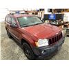 Image 10 : PARKSVILLE- 2007 JEEP GRAND CHEROKEE 306997KMS RED 4X4- D675540