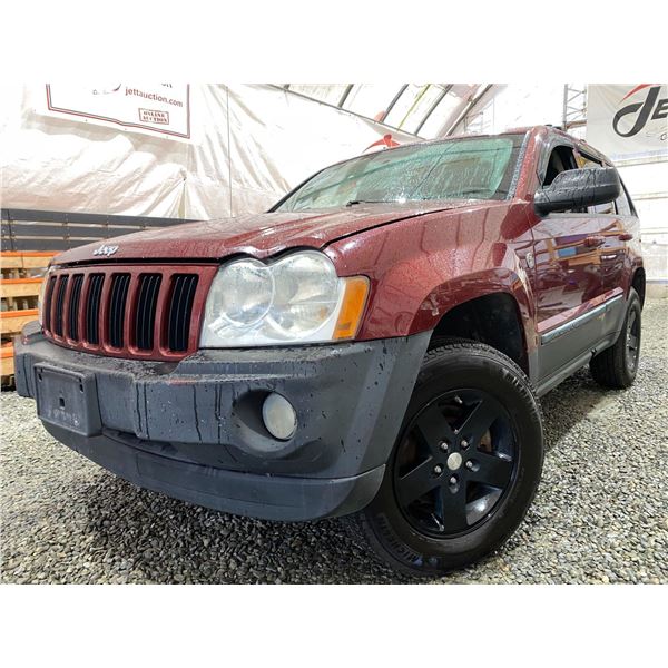 PARKSVILLE- 2007 JEEP GRAND CHEROKEE 306997KMS RED 4X4- D675540