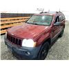 Image 4 : PARKSVILLE- 2007 JEEP GRAND CHEROKEE 306997KMS RED 4X4- D675540