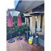 Image 1 : Outdoor gas heaters (x2) w/ propane tanks & extra tanks & (x2) Outdoor umbrellas - Tested & working