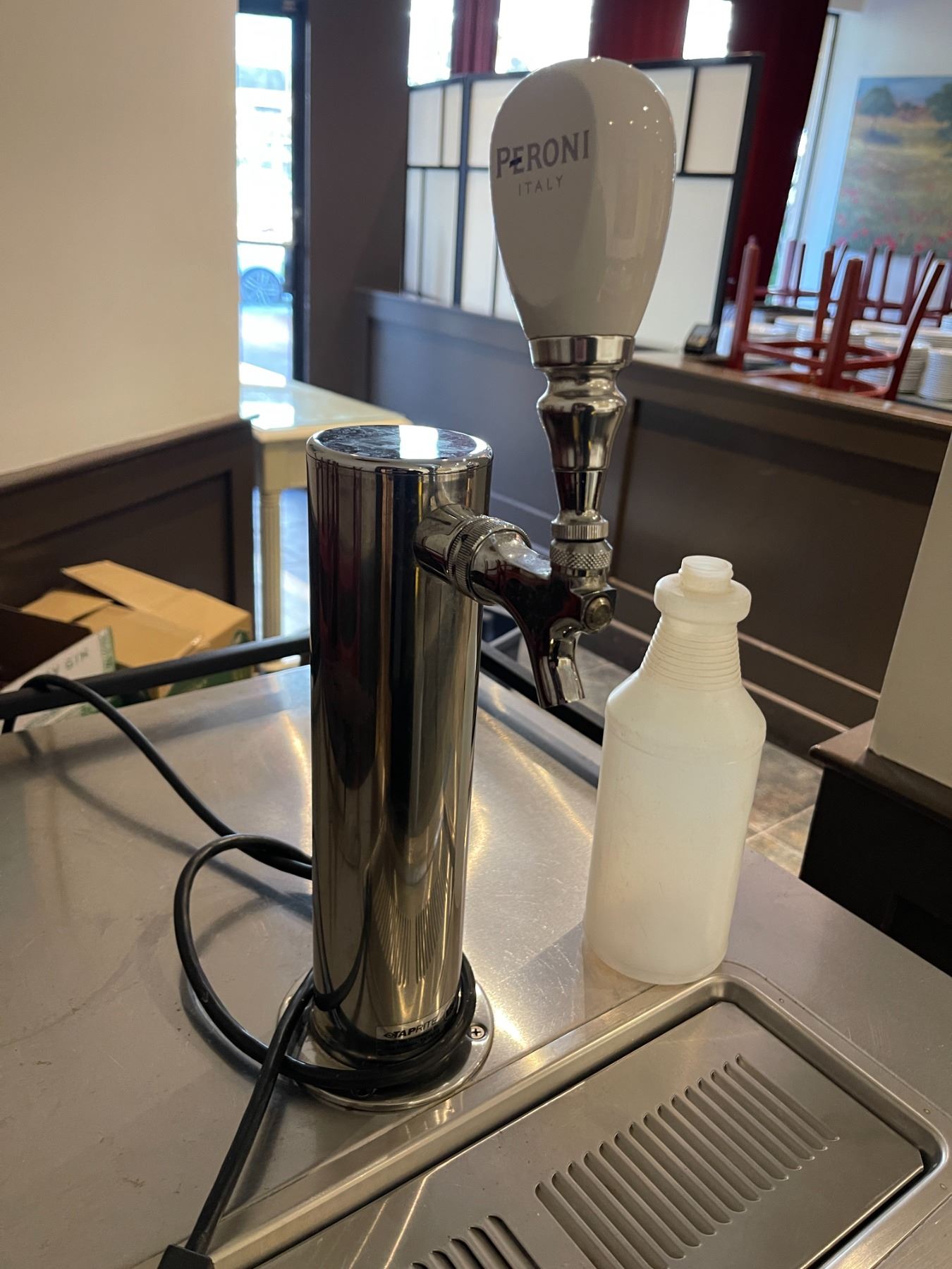 Peroni Tap Machine Beverage-Air beer fridge for keg w/ tap & Peroni beer tap - Tested ...