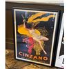 Image 3 : 2 pc - "Cinzano" & "Martini Vermouth" framed pictures