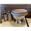 Image 3 : Group - Ice buckets, trays, S&P mils, water pitchers & large stainless bowl
