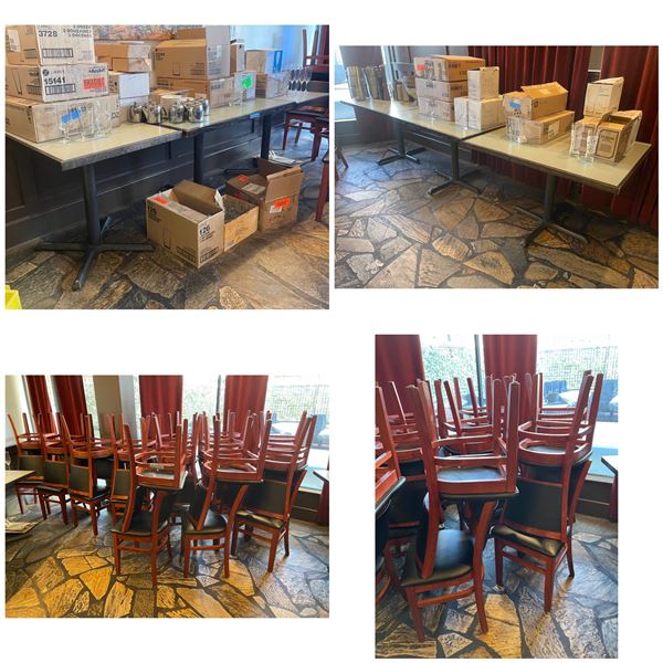 Restaurant tables & chairs - Approx. x(24 chairs & x6 tables)