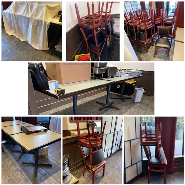 Restaurant tables & chairs - Approx. x(40 chairs & x12 tables)