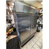 Image 1 : Beverage-Air 2 door commercial stainless steel freezer on wheels - 55x31x83" - Tested & working