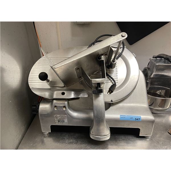Commercial stainless steel meat slicer - Tested & working