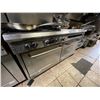 Image 1 : Southbend commercial stainless steel gas flat top / stove / oven combo - 61x31x32" - Tested & workin