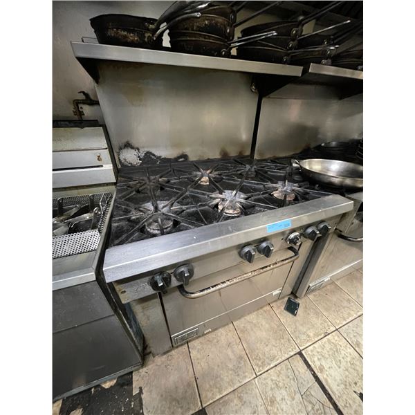 Southbend commercial 6 burner gas stove & oven - 36x31x36" - Tested & working