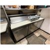 Image 1 : EFI Refrigerated commercial stainless steel prep table on wheels - 70x30x42" (Table height 35") - Te