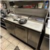 Image 1 : Master-Bilt commercial stainless steel refrigerated rolling prep table - 67x33x31" (Table height 36"