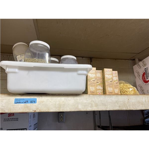 Group - Contents on shelf including  misc. ingredients