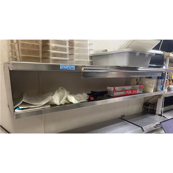 Stainless steel double shelf - Contents not included - 6' x 12" & 15"D