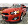 Image 2 : PARKSVILLE - 2012 CHEVROLET SONIC ORANGE 199270 KMS - B101247