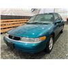 Image 3 : PARKSVILLE - 1997 MERCURY MYSTIQUE BASE, GREEN, 127022 KMS, FRONT WHEEL DRIVE. - B612597