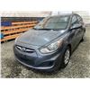 Image 3 : PARKSVILLE - 2012 HYUNDAI ACCENT GREY 287646 KMS - D163639