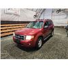 Image 3 : PARKSVILLE - 2008 FORD ESCAPE, RED, 300656 KMS, FRONT WHEEL DRIVE. - DB11634